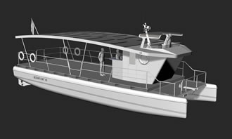 solar platform based catamaran 15m