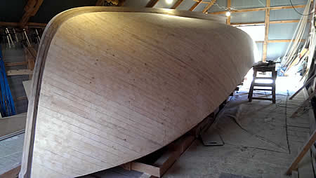 корпус катера обшивка деревянная