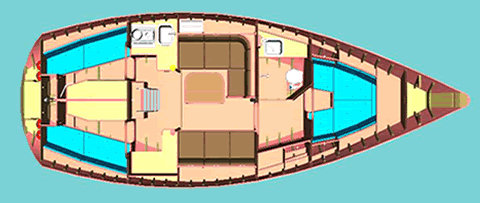 mahogany sailing yacht